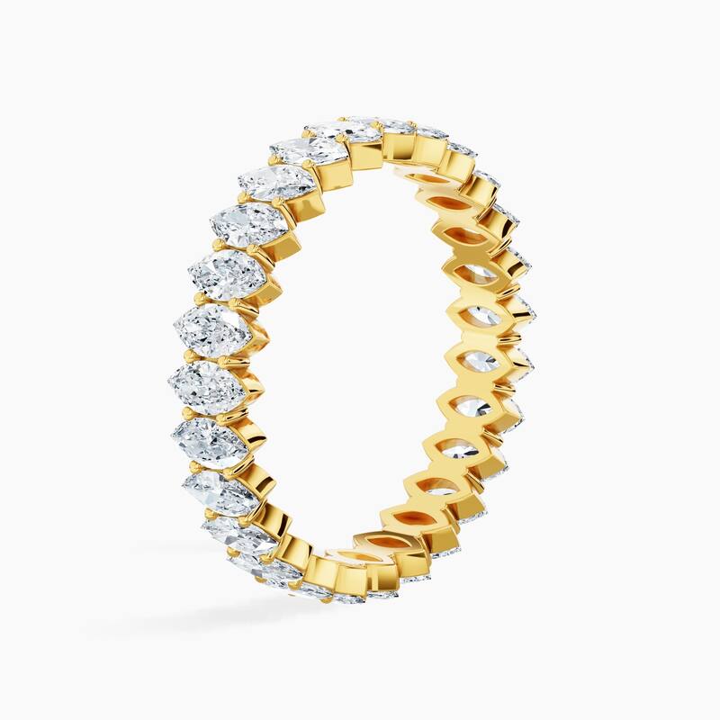 Auriya 14k Gold Marquise North-South Lab Grown Diamond Eternity Band 2.70 - 10.50 ct. tw. (F-G, VS)