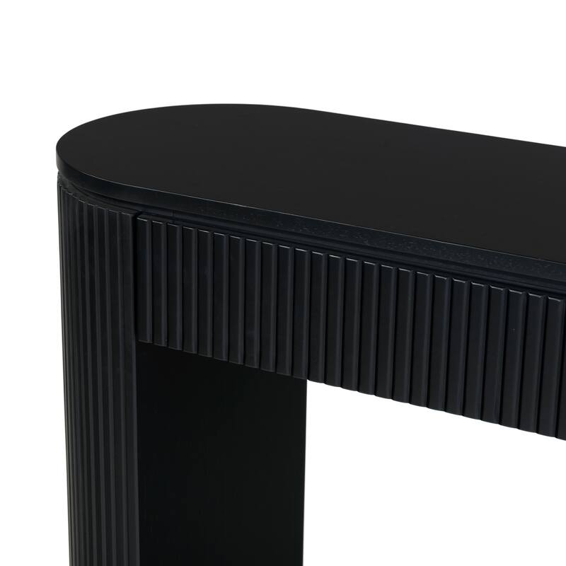 SAFAVIEH Couture Rikki Fluted 1 Drawer Wood Console Table - 48"W x 15"D x 32"H