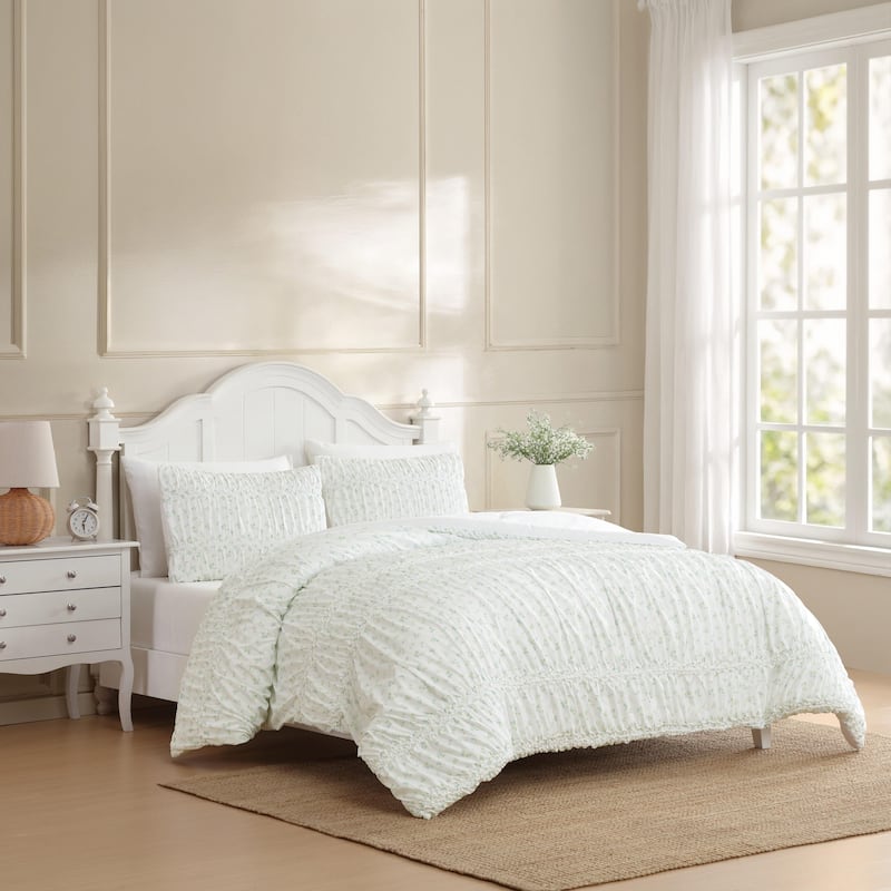 Laura Ashley Rosebuddies Reversible Blue Comforter Set
