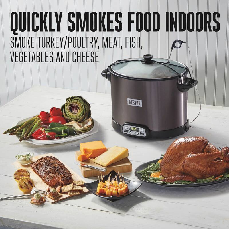 Weston 2-in-1 XL Indoor Smoker & 10-Quart Slow Cooker