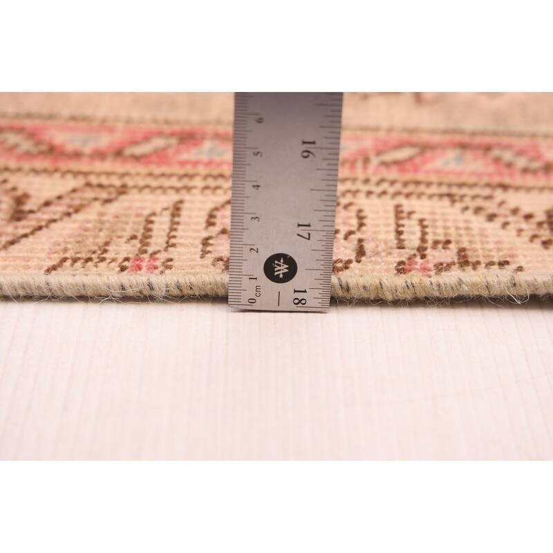 ECARPETGALLERY Hand-knotted Antalya Vintage Light Red Wool Rug - 9'7 x 12'4