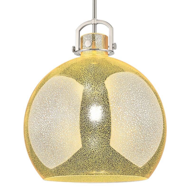 Innovations Lighting 410-1SL-G410-18ME Newton Sphere 18" Wide Pendant - Satin Nickel