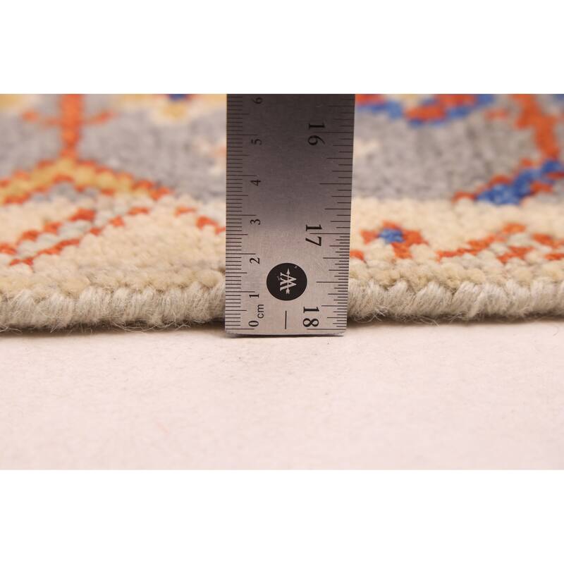 ECARPETGALLERY Hand-knotted Modern Oushak Cream Wool Rug - 7'11 x 9'10