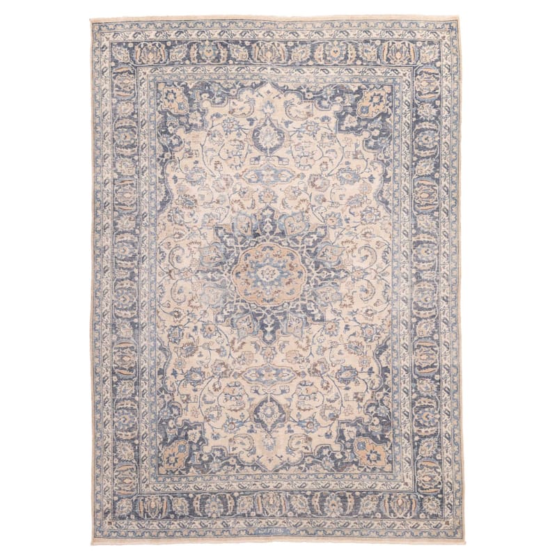 ECARPETGALLERY Hand-knotted Antalya Vintage Beige Wool Rug - 6'6 x 9'9