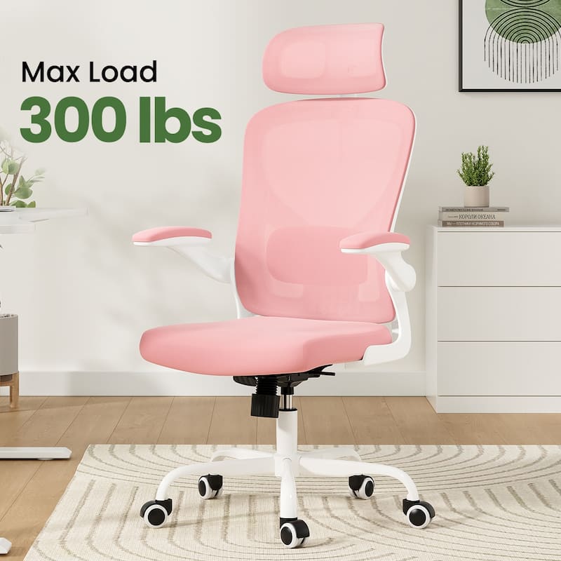 Ergonomic Office Chair With Headrest,High Back Computer Chair With Armrests And Adjustable Lumbar Support