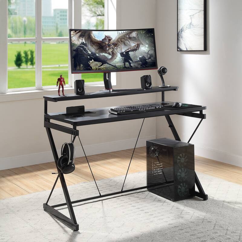 Emulator Battlestation Gaming Desk with RGB LED Lights