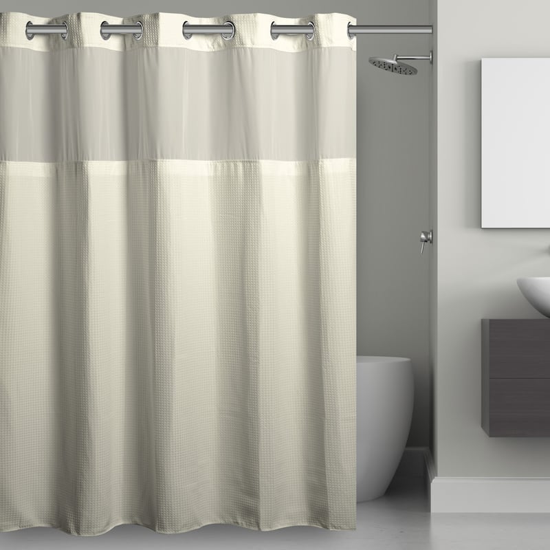 Hookless Waffle Shower Curtain - Cream