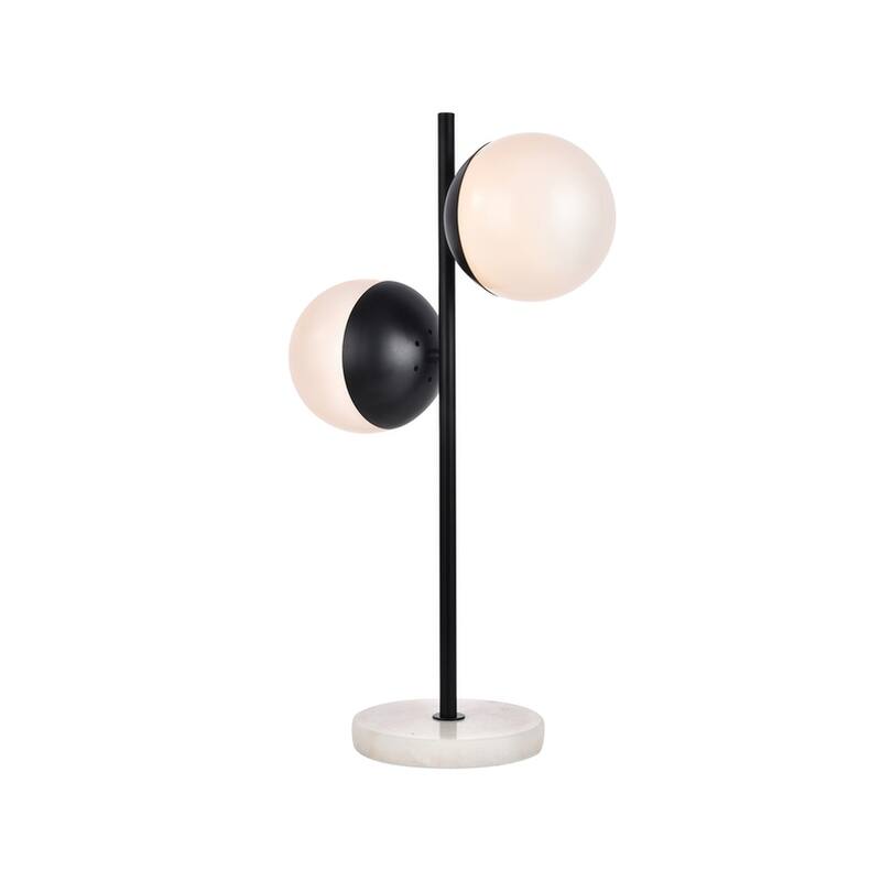 Mid-century Modern Frosted White Glass Table Lamp