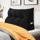 preview thumbnail 39 of 182, WOWMAX Large Reading Wedge Headboard Pillow for Bed Rest Back Support Twin - Cotton Black