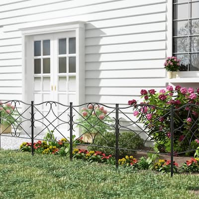 Timechee Garden Fence Border, 4-Panel Patio Edge Landscape Barrier