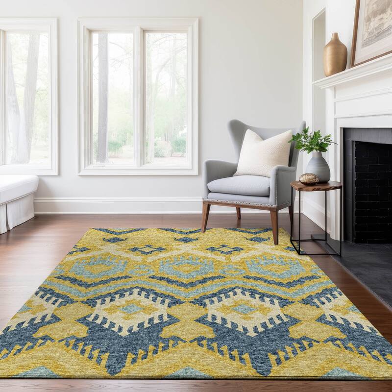 Premium Washable Super Soft Modern Global Mayfield Rug