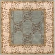 preview thumbnail 2 of 5, Hand-tufted Calhoun Slate Grey Wool Traditional Floral Area Rug - 6' Square