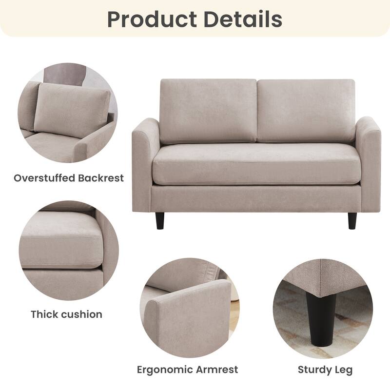 Snow Velvet Sectional Sofa