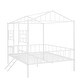 preview thumbnail 20 of 25, Twin Metal House Bed Frame with Slats, Treehouse Design for Kids