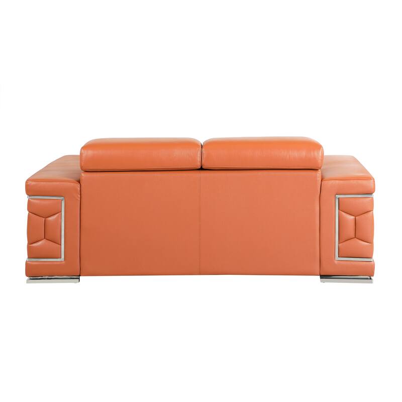 Top Grain Italian Leather Loveseat