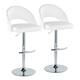 Option White Faux Leather/Chrome Finish