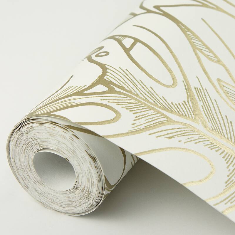 Scott Living Balboa Gold Botanical Wallpaper