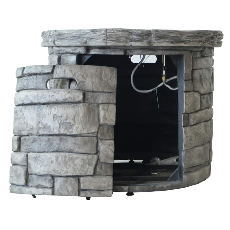 Angeles Grey Outdoor Circular Fire Pit by Christopher Knight Home