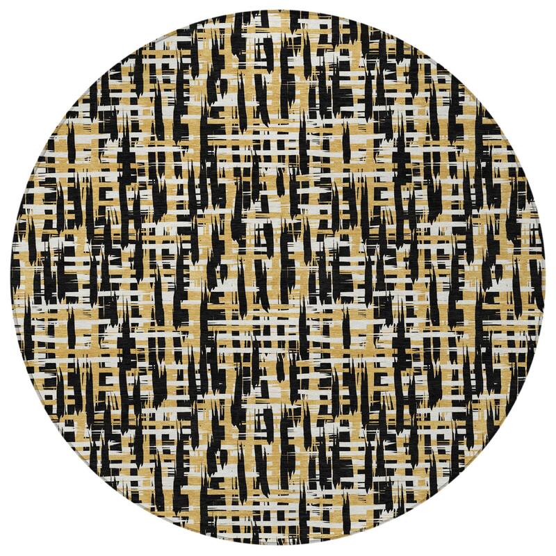 HomeRoots Abstract Transitional Rectangle Outdoor Rug