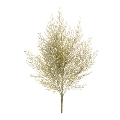 Glittered Green Cedar Spray (Set of 6) - N/A