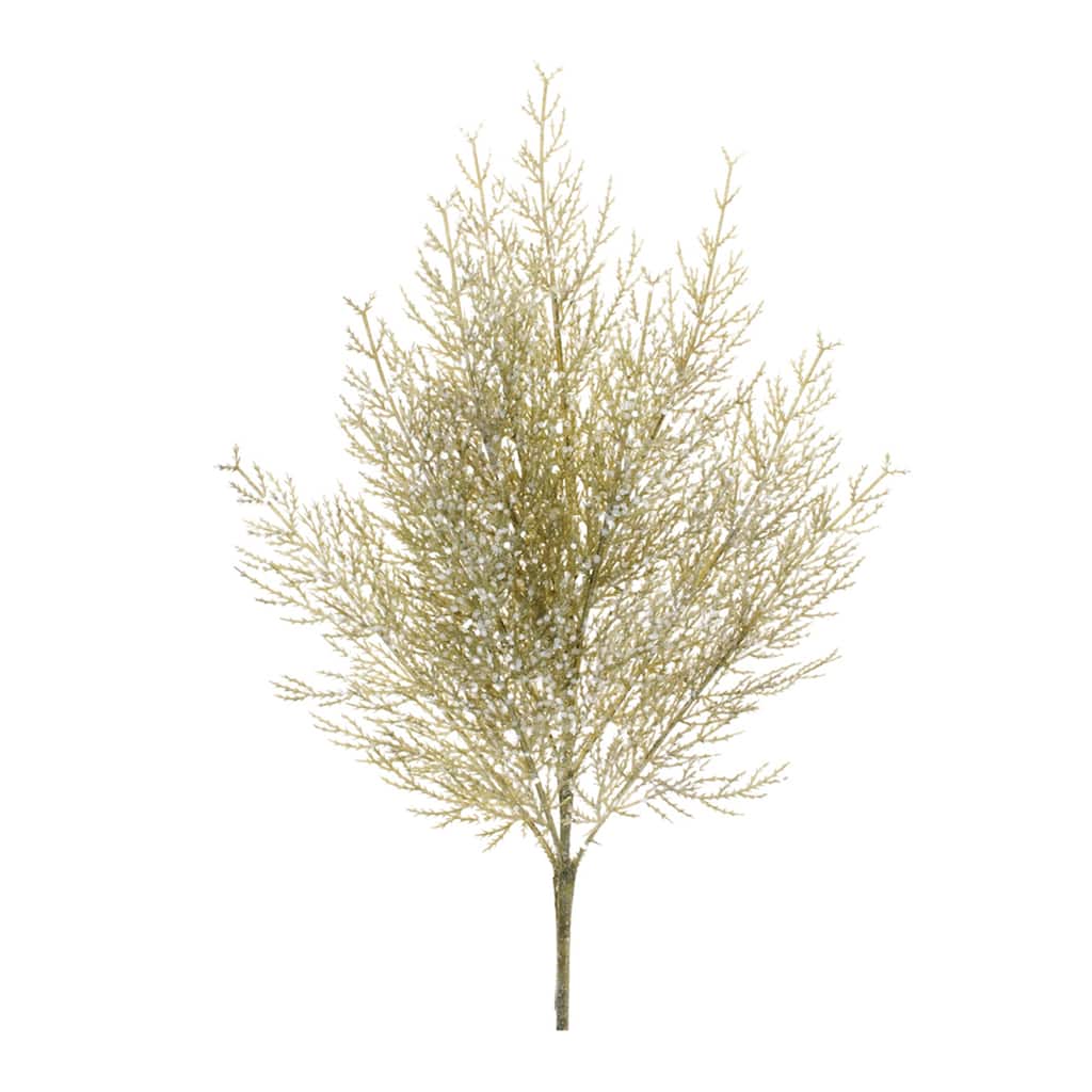 Glittered Green Cedar Spray (Set of 6) - N/A