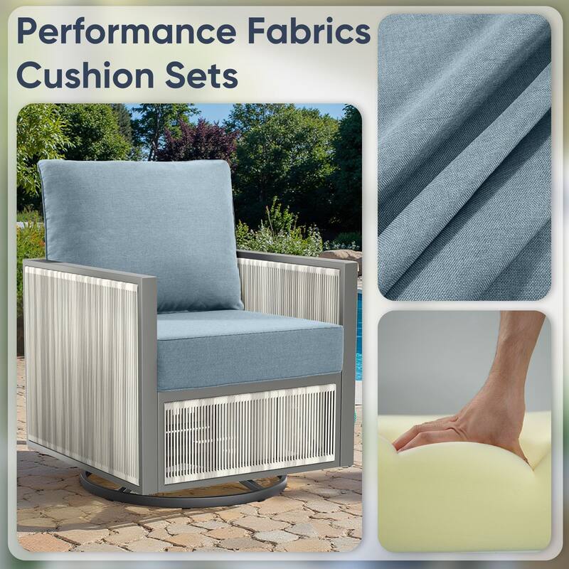 2 Pairs 6 Inch Seat Back Cushion for Chair, Sofa