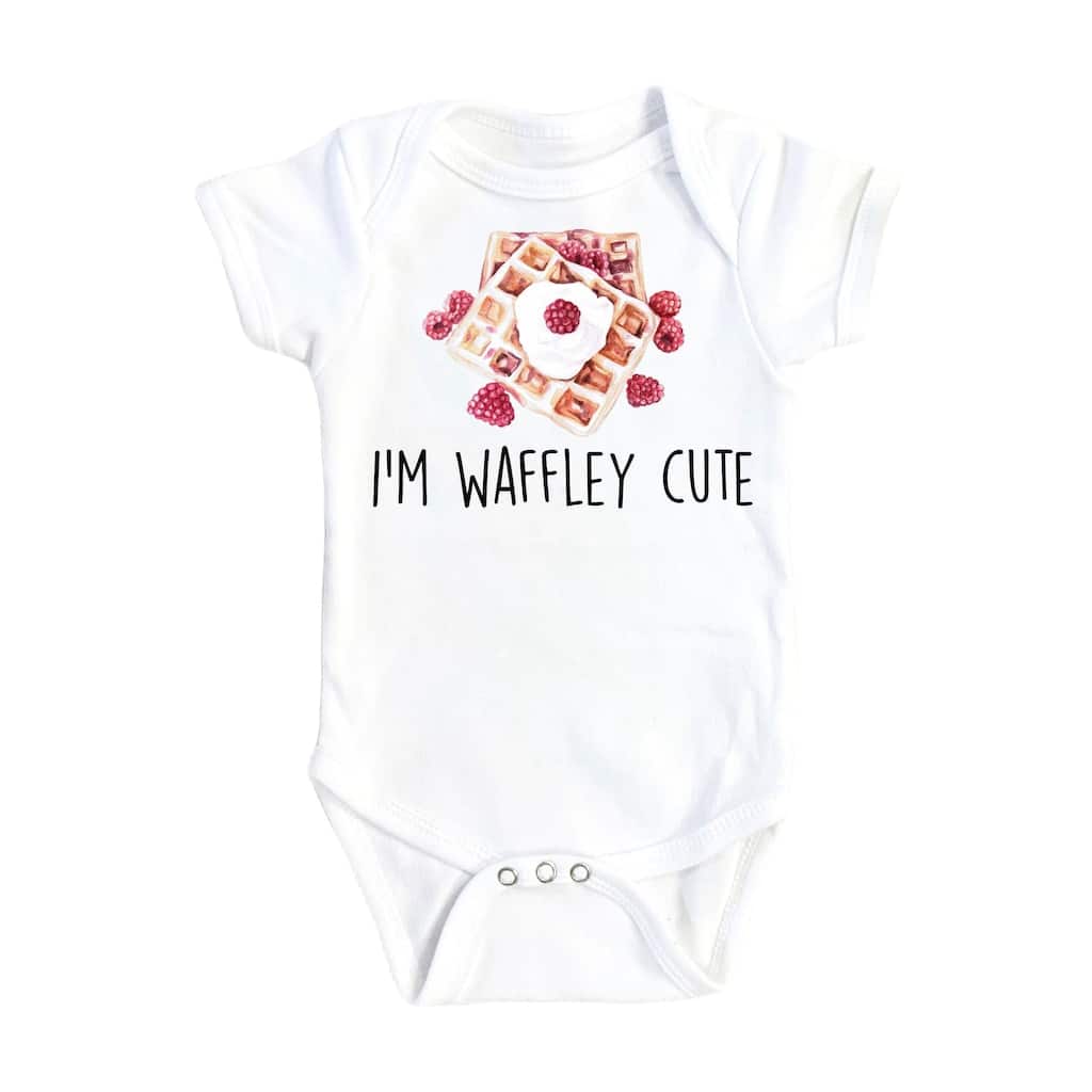 Waffle Cute Red - Baby Boy Girl Clothes Infant Bodysuit Funny Cute Newborn