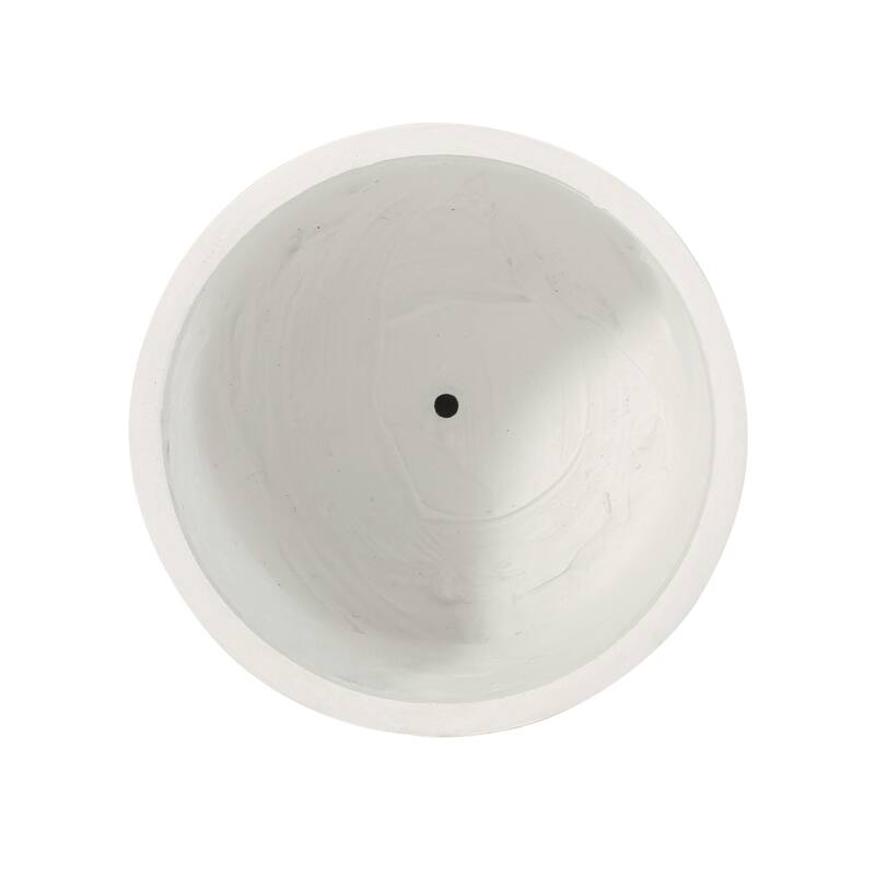 Pleated Stone-Look Classic Outdoor Planter Pot, for Garden and Patio