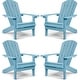 preview thumbnail 8 of 10, WINSOON All Weather HIPS Outdoor Plastic Adirondack Chairs Set of 4