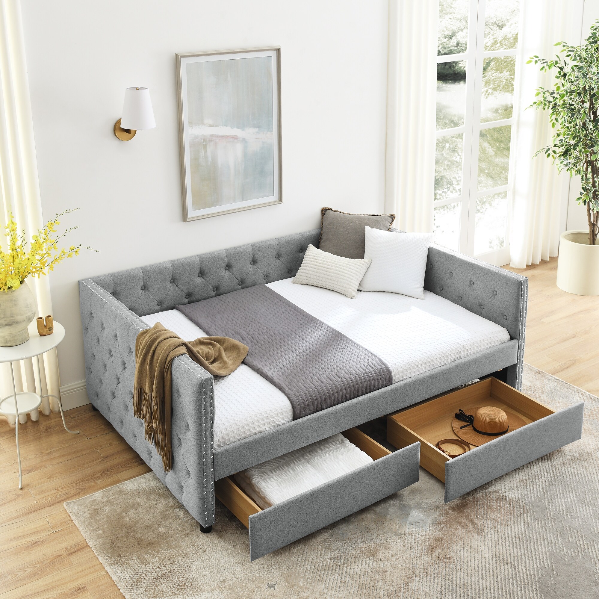Daybed with shelves on sale and drawers
