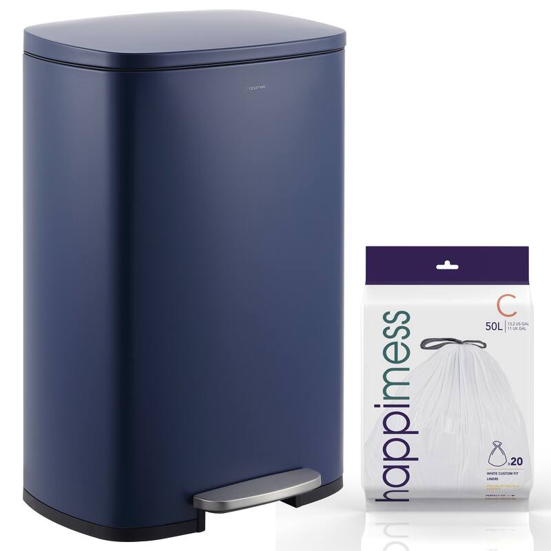 happimess 13-Gallon Trash Can with Soft-Close Lid and FREE Mini Trash Can