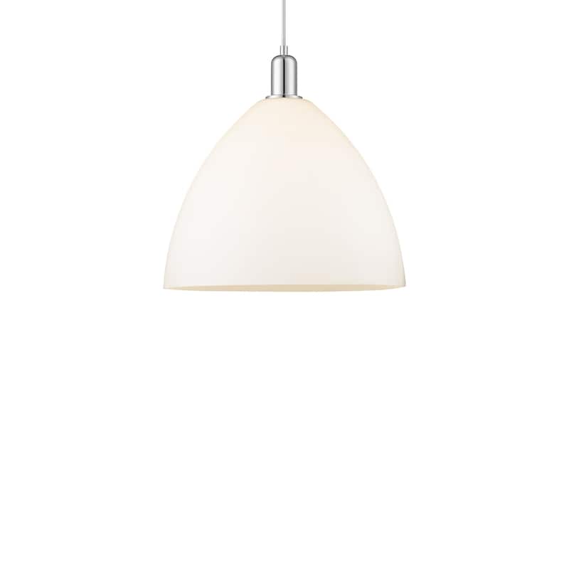 Innovations Lighting 716-1P-18-16 Bristol Pendant Bristol 16" Wide - Polished Chrome / Matte White