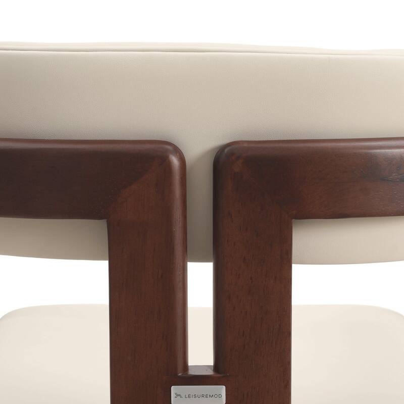Velo Solid Wood Dining Chair Open Back Modern Accent Side Armchair