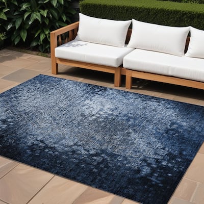 Jalo Timeless Solid Weather Resistant Blended Style Outdoor Rug