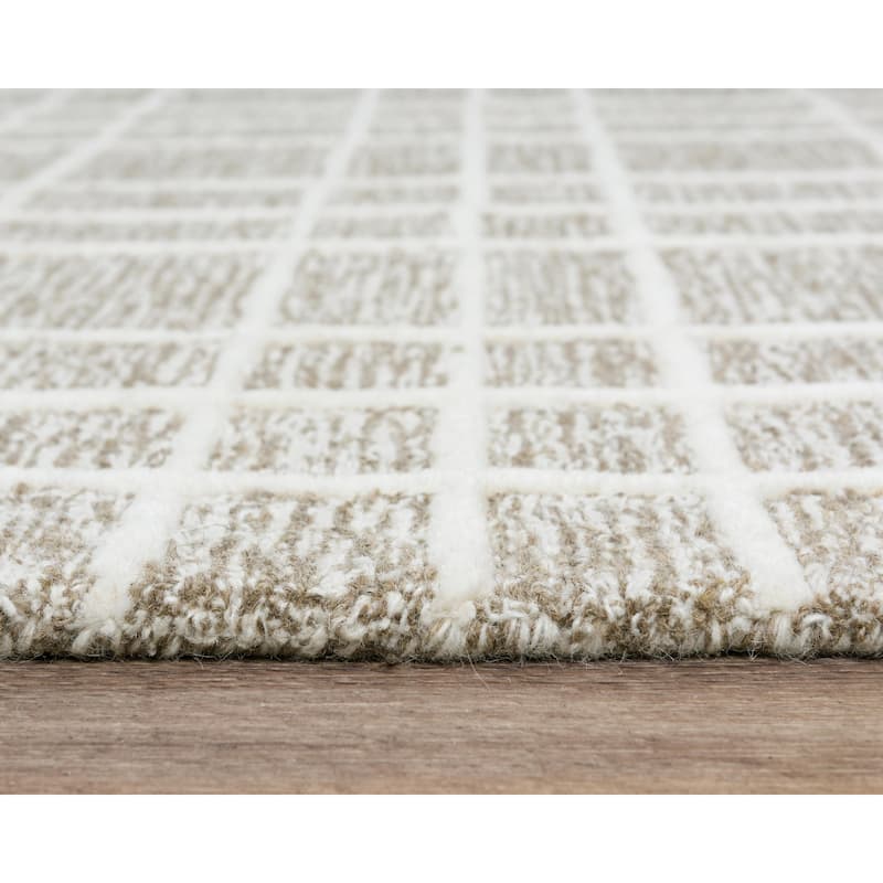 Alora Decor Lofton Plaid Hand-tufted Wool Rug