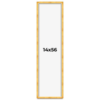 14x56 Shadow Box Frame Gold | 1.625 Inches Deep Real Wood Traditional