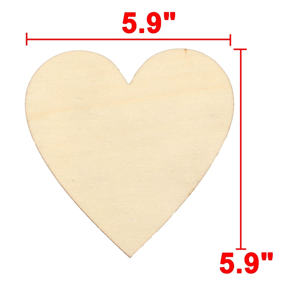 Shop Home Wooden Love Heart Shaped Wedding Diy Craft Decor Beige
