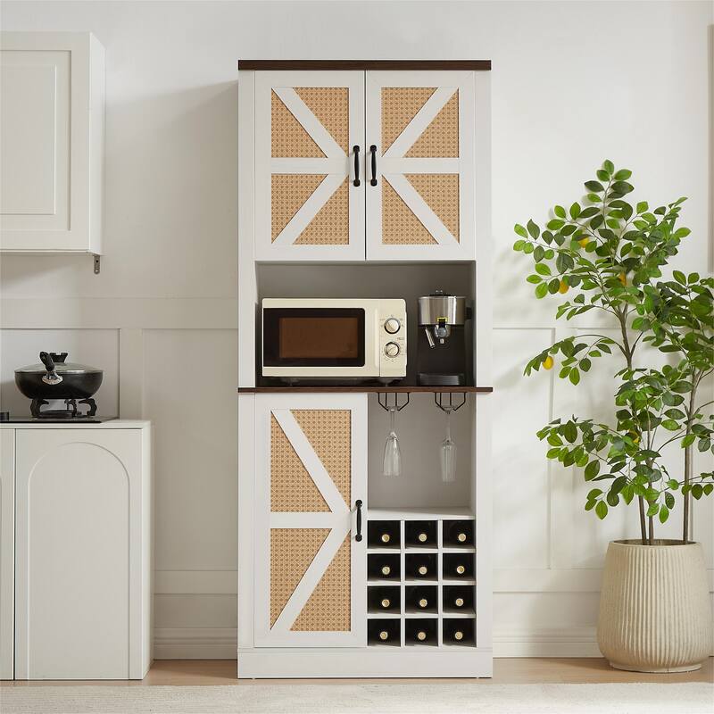 Bar Cabinet with Square Compartments and Shelves
