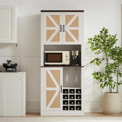 Bar Cabinet with Square Compartments and Shelves