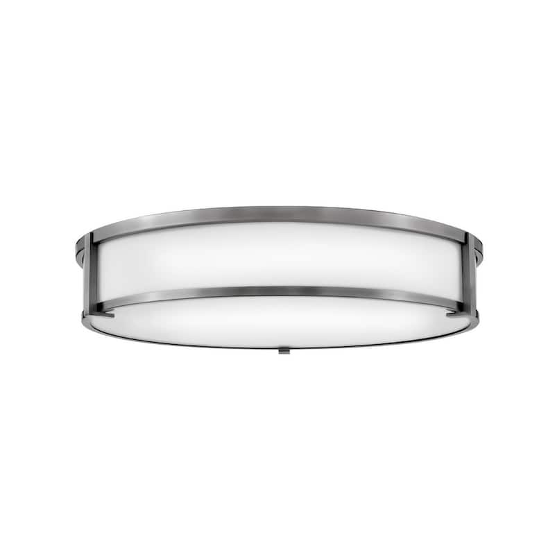 Hinkley Lighting 3244 Lowell 4 Light 24" Wide Flush Mount Drum Ceiling - Antique Nickel