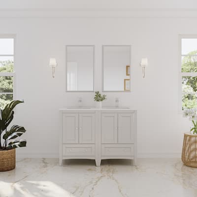 Fresca Oxford 48" Free Standing Double Vanity Set with MDF Cabinet,