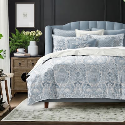 6ix Tailors Savannah Cornflower Blue 8 Piece Duvet Cover Designer Set