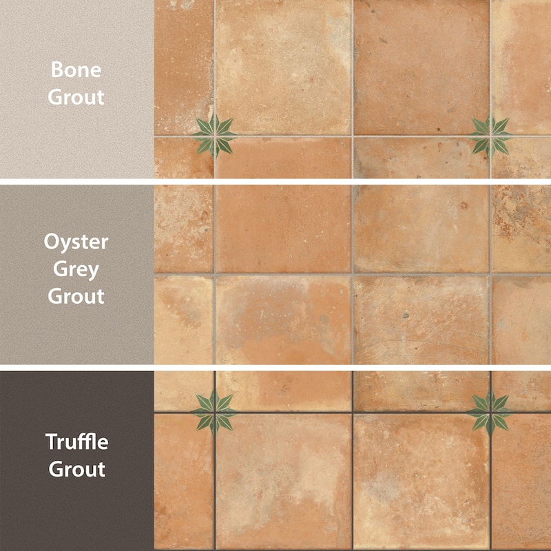 Merola Tile Kings Nonna with Sage Star 17-7/8" x 17-7/8" Porcelain Floor and Wall Tile