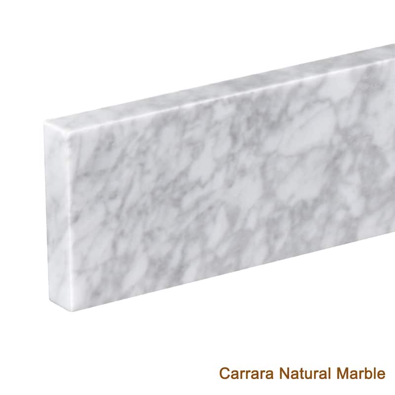 48 in. Marble Backsplash in Carrara White