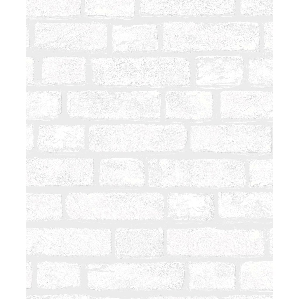 Seabrook Designs Off-White Vintage Brick Paintable Unpasted Wallpaper - 20.9 in. W x 33 ft. L