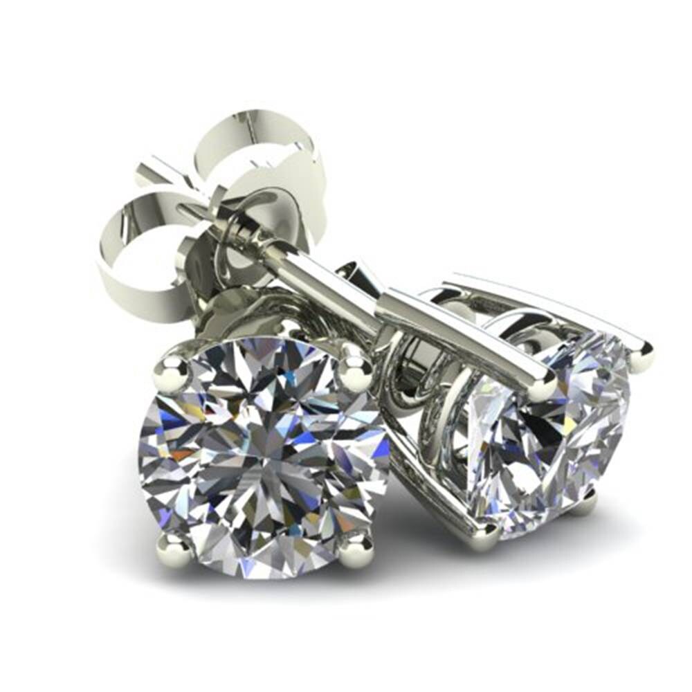round brilliant diamond earrings