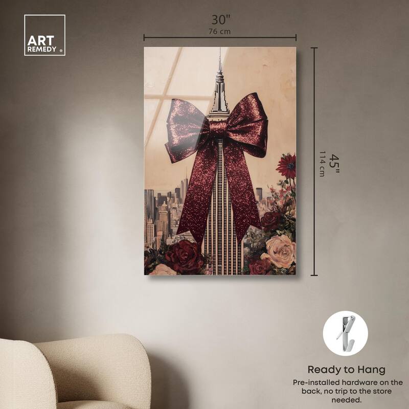 Sparkling Empire State Building Acrylic by Art Remedy, Ready to Hang