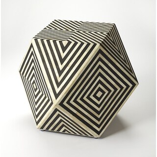 Handmade Butler Zanzibar Bone Inlay End Table (India)