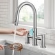 preview thumbnail 48 of 86, KRAUS Oletto Bridge Kitchen Faucet with 2-Function Pull-Down Sprayhead SFS - Spot Free Stainless Steel - KSF-3122 Sensor Pulldown faucet 15 7/8" Height