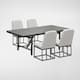 Option Mocha 5-PC with Upholstered Chairs